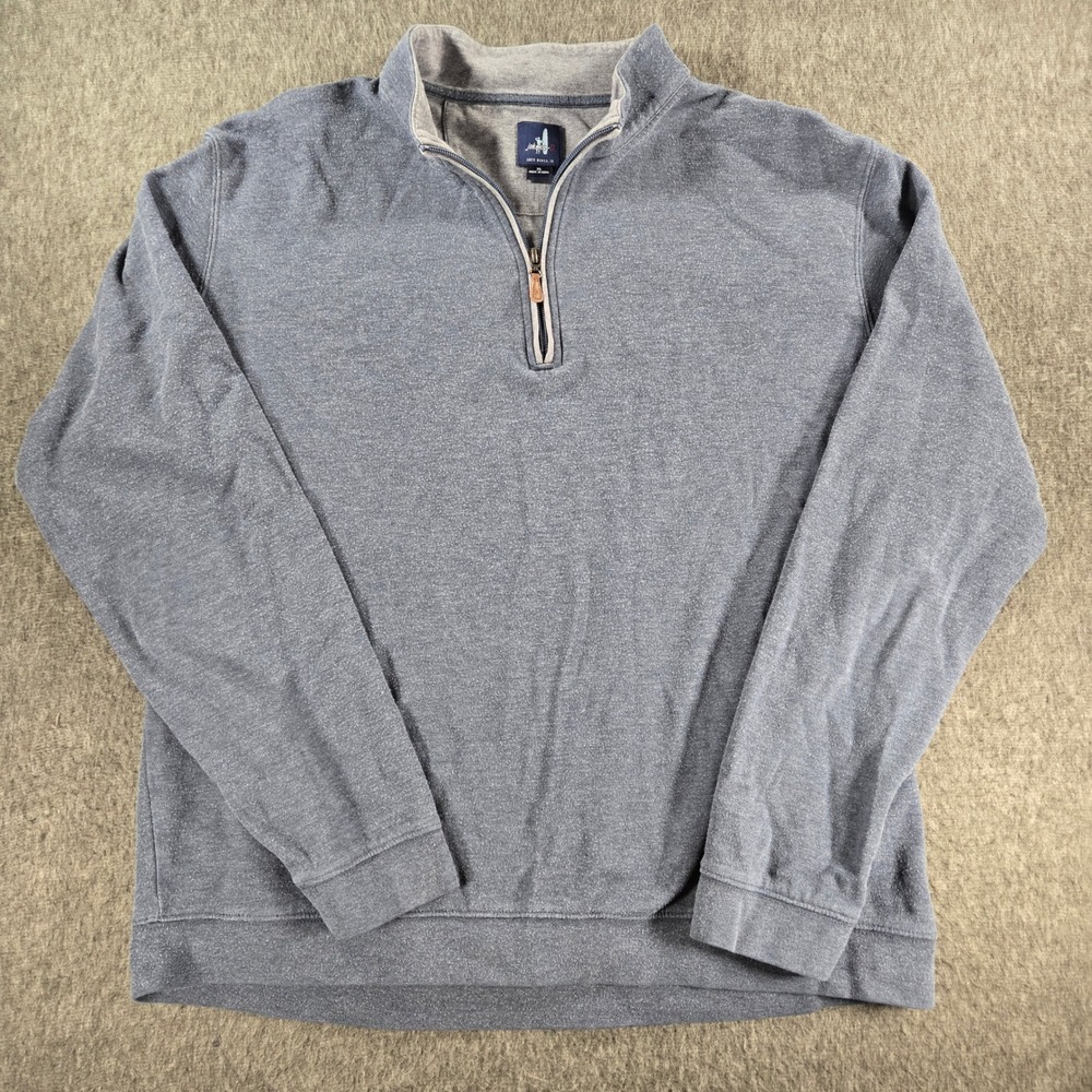 johnnie-O Sully 1/4 Zip Pullover Mens XL Helios Blue Heathered JMKO1460
